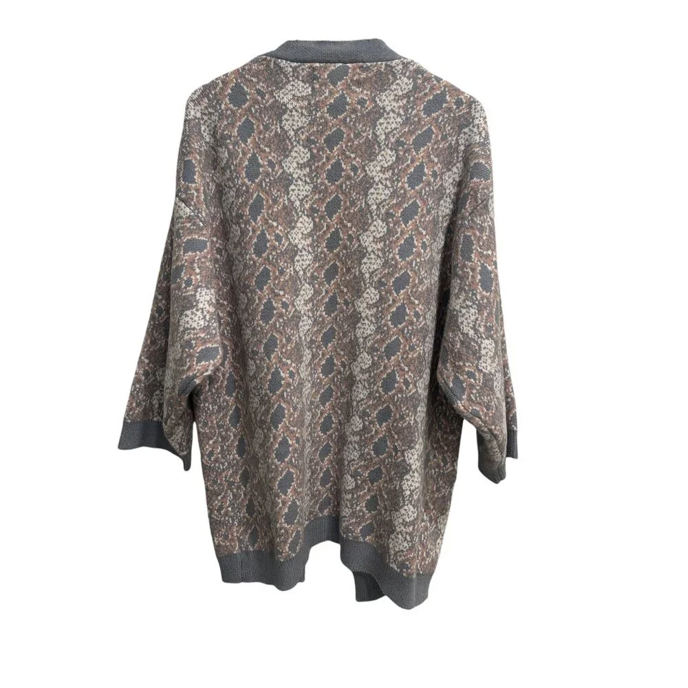 Anthropologie Snake Print Longline Cardigan – One Size - Picture 3 of 7